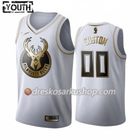 Dječji NBA Dres Milwaukee Bucks Personalizirani Nike 2019-20 Bijela Golden Edition Swingman